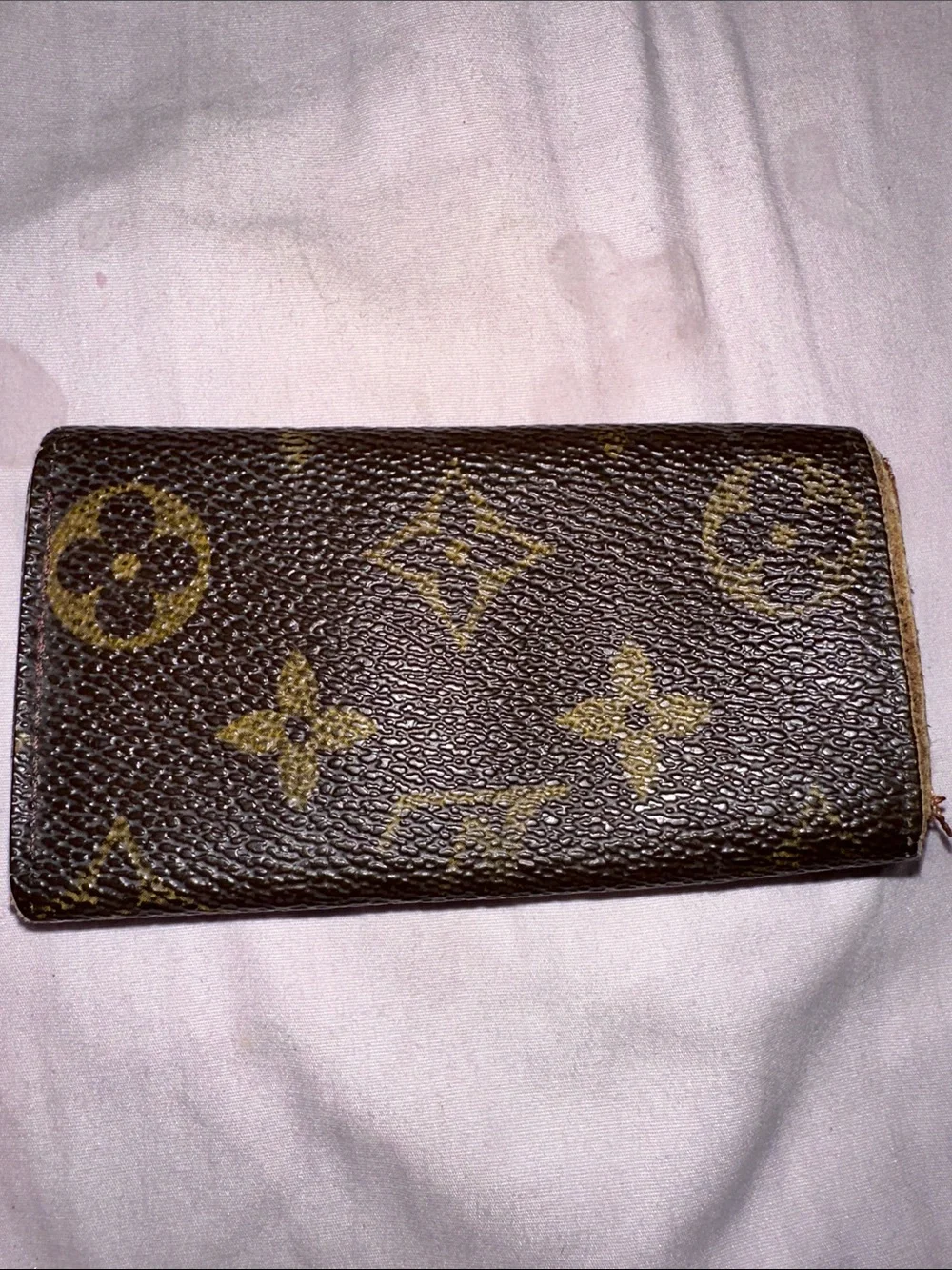 Louis Vuitton Monogram Canvas Belt with Gold-Tone key rings four good condition
